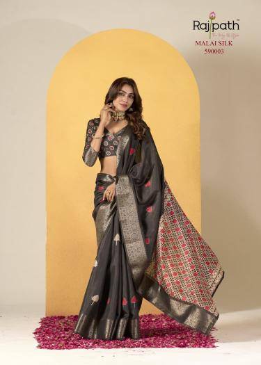 Rajpath chocolate silk Wholesale sarees in Kolkata